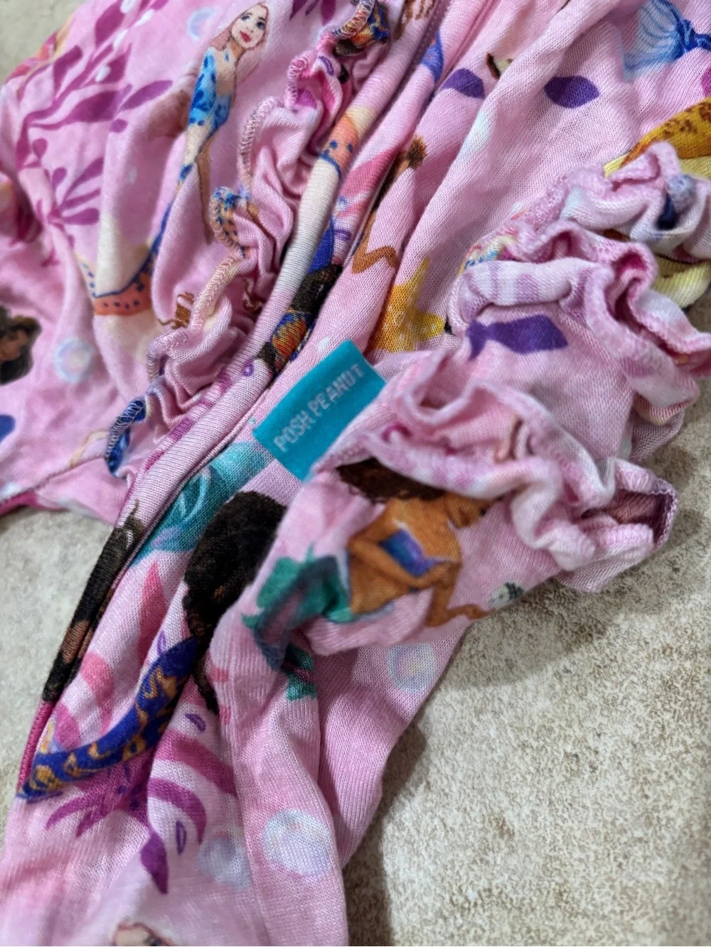 Posh Peanut Disney The Little Mermaid Pink Sleeper